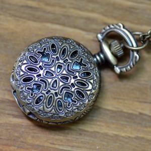 <span class=keywords><strong>Montre</strong></span> de poche rétro plaquée <span class=keywords><strong>or</strong></span> Bijoux <span class=keywords><strong>Montre</strong></span> de poche ronde à mouvement à quartz numérique minimaliste - Product Image 2