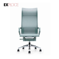 Chaise de bureau rembourrée bleue en tissu maillé pivotant à vendre chaise de bureau