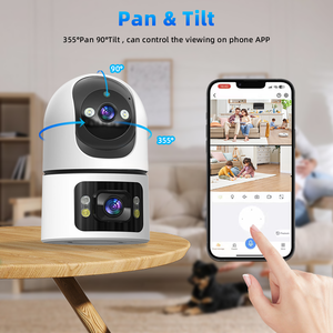 360 ° không dây an ninh máy ảnh PTZ WIFI <span class=keywords><strong>IP</strong></span> ống kính kép chuyển động con người tự động theo dõi máy ảnh trong nhà thông minh wifi nhà an ninh CCTV <span class=keywords><strong>Camera</strong></span> - Product Image 2
