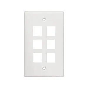 Tự làm faceplate <span class=keywords><strong>RJ45</strong></span> rj11cat5e Mạng Keystone chèn Jack tường tấm 6 cổng - Product Image 1