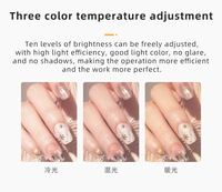 LAMWO Lampe à ongles LED UV pliable demi-lune 45W en acrylique, professionnelle pour salon, éclairage pour tatouage et support de téléphone