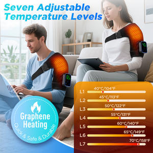 Support d'épaule chauffant électrique en graphène avec contrôle sans fil par application, masseur de thérapie thermique détachable - Product Image 6