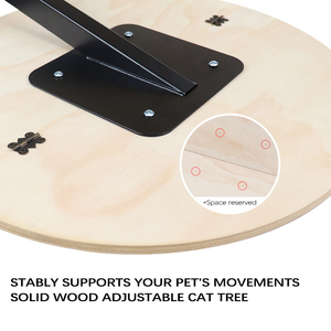 Cama Elevada para Gatos, Diseño Moderno y Duradero, Ajustable en Altura, de Espuma y Lino, Giratoria, para Uso en Interiores - Product Image 2