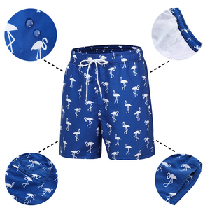 Shorts de bain pour hommes en polyester 100% à séchage rapide, personnalisables, pour activités nautiques, avec doublure en mesh - Product Image 4