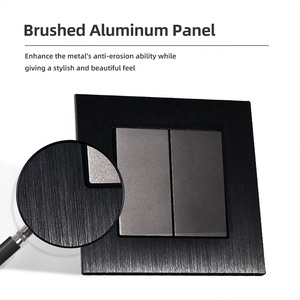 चीन एल्यूमीनियम दीवार लाइट स्विच सॉकेट सोने काले ग्रे सजावटी 2 गिरोह 1 रास्ता 2 तरीके स्विच - Product Image 3