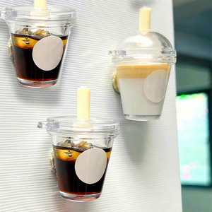 Imán de nevera con diseño de café con leche estilo americano, simulación creativa de bebida fría, pegatina para refrigerador con forma de taza de café - Product Image 1