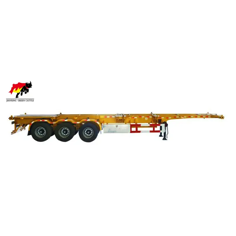 Hoge Kwaliteit 3 Assen Skelet Chassis 40ft Container Transport Semi 40ton Skelet Oplegger Te Koop