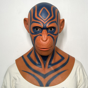 Masques de tête d'animal singe en silicone réaliste pour fêtes, couvre-tête complet pour Cosplayer, accessoire de <span class=keywords><strong>film</strong></span>, de télévision et d'acteur - Product Image 5