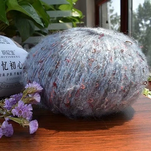 Qipaomuu — fil faux mohair, 4.8 fils, 100 g/boule, fil à tricoter fantaisie, vente en gros, bon marché - Product Image 6