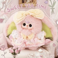 Messenger parmi les fleurs, Boîte mystère de peluche lapin en dentelle vintage, Poupée lapin Lolita douce et moelleuse, Cadeau pour filles