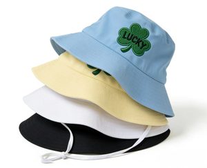 หมวกบักเก็ตวันเซนต์แพทริคของไอร์แลนด์ ปักลายโคลเวอร์นำโชค ปรับขนาดได้ หมวกกันแดดสำหรับผู้หญิงผู้ชายสำหรับกิจกรรมกลางแจ้ง - Product Image 5