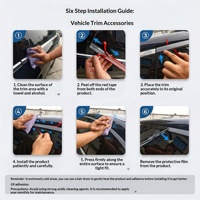 Accessoires décoratifs chromés pour la modification des garnitures de fenêtre et de la poignée de hayon du coffre Quattroporte
