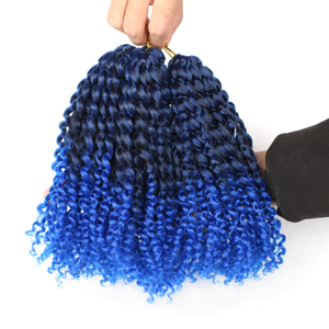 Vente en gros de cheveux synthétiques bouclés courts Marly Bob Ombre Bourgogne pour tresses au crochet, en fibre haute température, pour femmes noires - Product Image 5