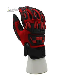 SKYEE ANSI TPR sarung tangan kerja kulit, Pelindung jari tahan benturan untuk pekerja konstruksi dengan ketangkasan