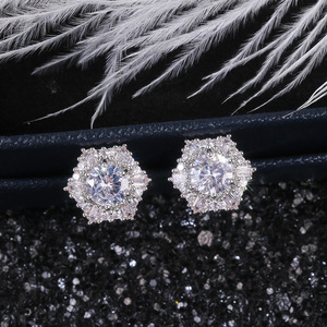 Orecchini a perno esagonali vintage da donna, accessori geometrici per l'uso quotidiano - Product Image 4