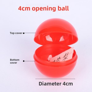 Boules de loterie en plastique colorées de 4 cm avec couvercle amovible à ouverture supérieure pour fêtes, événements annuels et mariages (jouet) - Product Image 4