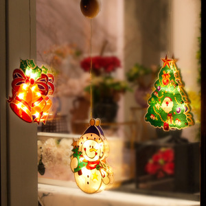 Christmas LED Hanging <b>Lights</b> Window Decoration <b>Tree</b> Santa Snowman Indoor Outdoor Holiday Decor - Product Image 4