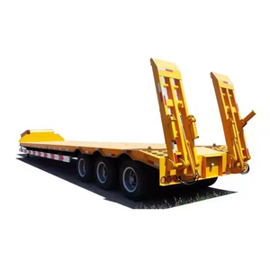 Semirremolque Lowboy hidráulico de cuello de cisne de 50 toneladas/60 toneladas de dos ejes, remolques de camiones comerciales - Product Image 1