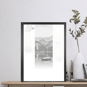 Cornice Fotografica Rettangolare Verticale <span class=keywords><strong>Clamaro</strong></span> COLLAGE 80 X 121 |   Nero Opaco |   Cornice in MDF con Pannello Posteriore in Vetro Acrilico Infrangibile e Metallo - Product Image 3