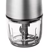 Mini processeur électrique 200W Hachoir à aliments en verre de 300ml avec fonctionnement en acier inoxydable pour les aliments pour bébés ou les mélanges ménagers