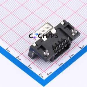 D09P13A4GX00LF D-Sub/VGA Connector Through hole Component (THT) Connector Male 9P Through Hole 2 - Product Image 2