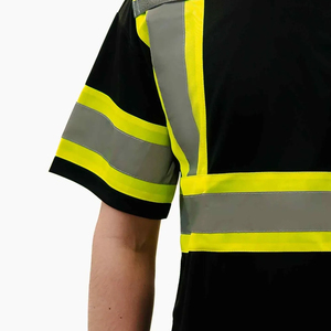 Camiseta de Seguridad Reflectante de Alta Visibilidad Personalizada, Camiseta de Trabajo de Manga Larga de Secado Rápido, Uniforme de Seguridad de Poliéster para la Construcción - Product Image 3