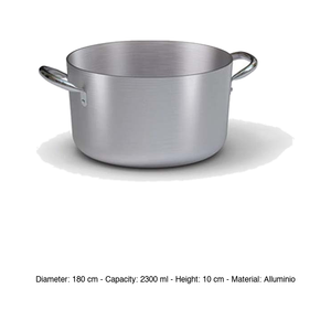 Medium Aluminum Casserole <b>Pot</b> Ø 18 cm H 10 cm, 2.3 L Ballarini - Product Image 3