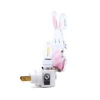 Lampe de nuit LED écoénergétique de Pâques avec base en ABS, abat-jour en plastique et ampoule en verre – Décoration de vacances durable