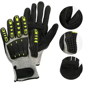 Heavy Duty Impact TPR Gloves Level 5 Cut Resistant Anti Vibration TPR Impact Safety Gloves