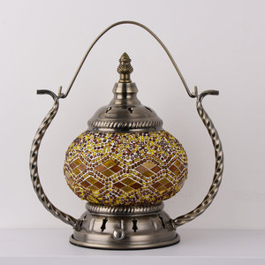 Portable Rechargeable Outdoor Mosaic Lamp Mini Desk Lamp Ambient <b>Light</b> Retro Bohemian Turkish Style Table Lamp - Product Image 3