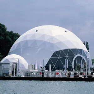 360 डिग्री मूवी प्रक्षेपण घटना गुंबद तम्बू व्यापार शो मेला प्रदर्शनी बड़े Geodesic गुंबद तम्बू 20m 25m 30m