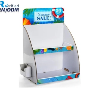 Expositor de mostrador personalizado para minoristas, estante para libros, lápices y marcadores, caja de exhibición de cartón corrugado, láminas de plástico PP cortadas - Product Image 1