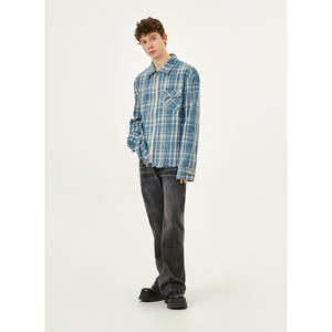 <span class=keywords><strong>Chemise</strong></span> à <span class=keywords><strong>carreaux</strong></span> de haute qualité <span class=keywords><strong>Chemise</strong></span> pour homme <span class=keywords><strong>Chemise</strong></span> pour adolescent Style rétro - Product Image 4