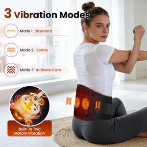 Portable Cordless Medical Lumbar Support Heated Massage Belt Electric <b>Waist</b> <b>Massager</b> Wireless Remote Control Timing Control - Product Image 2