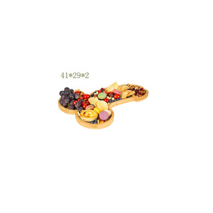 Bamboo Cheese Board <b>Set</b> 18 Inch Diameter With Hidden Drawer For Serving And Cutting - Product Image 3