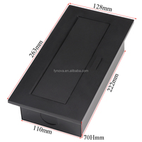Enchufe de Mesa Retráctil con Conectividad Multimedia HD, Video, VGA, USB, Audio y Red para Salas de Reuniones y Oficinas