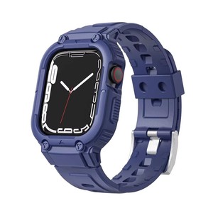 Bracelet de montre en TPU intégré de couleur unie pour <span class=keywords><strong>Apple</strong></span> <span class=keywords><strong>Watch</strong></span> 8 <span class=keywords><strong>7</strong></span> 6 5 38mm 40mm 42mm 44mm 41mm 45mm - Product Image 2