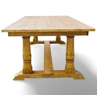 Table à manger rustique en pin massif de 72 pouces, pliable, pour la maison, l'hôtel, l'hôpital ou le parc