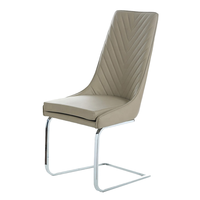 Chaise de salle à manger en tissu velours, hauteur réglable, cadre en métal, pieds chromés, nettoyage facile, design moderne, maison, appartement, hôtel, salon