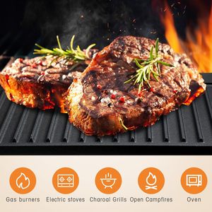 Piastra per Griglia in Ghisa per Esterni, Padella Rettangolare Multiuso per Barbecue - Product Image 5