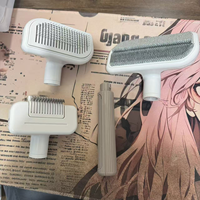 Kit de brosses de toilettage 3-en-1 détachable pour animaux de compagnie : brosse lissante, râteau pour sous-koir et brosse de toilettage (Juego De Cepillos Para Perros)