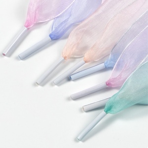 Olian Nouveau Style 2.5 <span class=keywords><strong>cm</strong></span> Dégradé Couleurs Plat Décontracté Polyester Soie Organza Satin Ruban <span class=keywords><strong>Lacets</strong></span> pour Baskets Bottes - Product Image 5