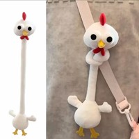 Peluche Teckel Méchant à Col Long - Jouet en Peluche Chien - Poupées en Polyester et Coton PP