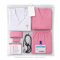 Costume de docteur pour enfants, ensemble de déguisement d'infirmière, jeu de rôle médical pour enfants, blouse de laboratoire blanche