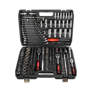 216 Piece Professional Mechanic <b>Tool</b> Suit Durable Carbon Steel Ratchet Wrench Socket Screwdriver for Repair Vehicles - Product Image 1