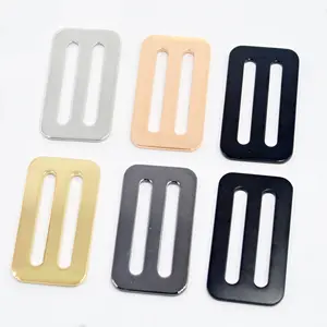 Customized20/26/31/40/50mm Metal Aluminum Rectangle Square /Tri-glide Slider Buckle Bag Accessories