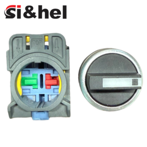 SI & HEL LA38 22mm <span class=keywords><strong>3</strong></span> 위치 자동 잠금 푸시 버튼 380V 10A 6A 플라스틱 케이스 플랫 노브 전자 홈 전원 1NO 2NO 1NC LED - Product Image 3