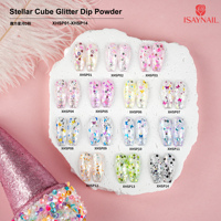 Poudre à Tremper pour Ongles à Séchage Rapide Sans UV, Marque Privée, Poudre à Tremper Scintillante Stellar Cube
