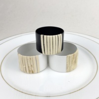 Anneau de serviette moderne en alliage de zinc plaqué métal, boucle de serviette, diamètre 42 mm