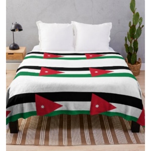 Kostengünstige Decke mit Flagge von Jordanien, superweiche Flanelldecke, ultraweiche Decke, ganzjährig verwendbare leichte Decken für Kinder und Erwachsene - Product Image 2